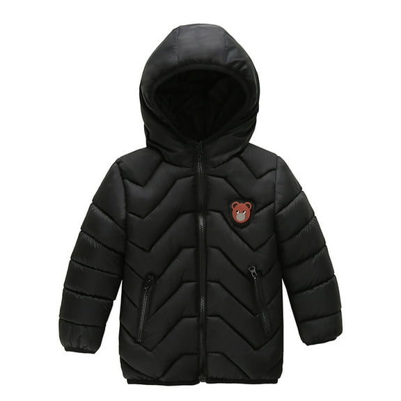 Odeerbi Baby Boys Girls Coats Winter Outerwear Jackets Kids Solid Hooded Down Coat Jacket Outwear Padded Clothes