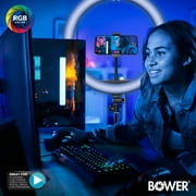 Bower Brand 16-inch White and RGB LED Ring Light Kit with Tripod; Black