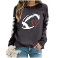 thumbnail image 3 of Dwralegc Women's Sweatshirt Crew Neck Pullover Basic Hoodies Graphic Printed Football Sweatshirt Game Day Plus Size Mama Shirt Dark Gray XL, 3 of 3