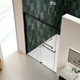 thumbnail image 2 of Bypass Shower Door Sliding Door with 5/16" Tempered Glass and Matted Black Finish for Modern Bathrooms, 2 of 9