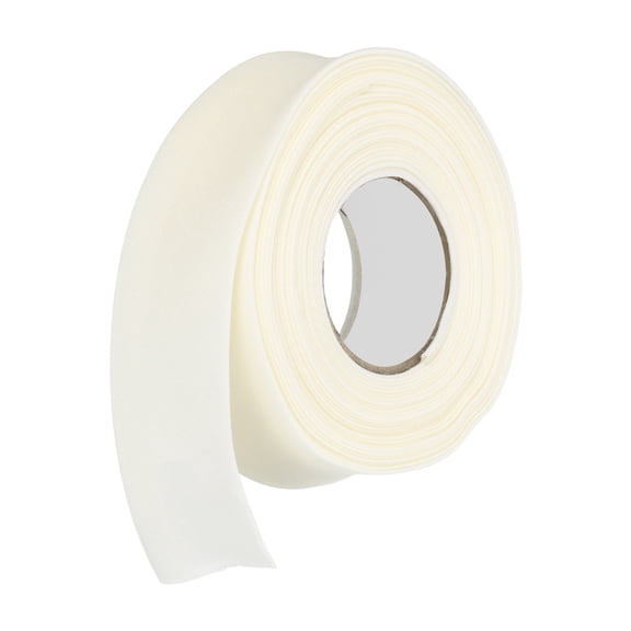 1 Inch Double Fold Bias Tape Polyester Continuous Bulk Bias Tape for Sewing, Seaming Quilting Hemming Binding Crafts (Beige White 6 Yards)