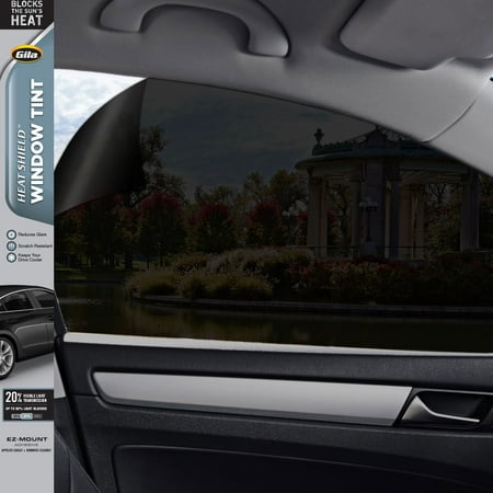 GilaÂ® Heat Shield 20% VLT Automotive Window Tint DIY Heat Control Glare Control Privacy 2ft x 6.5ft (24in x (Best Car Window Tint For Heat Reduction)