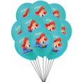 thumbnail image 5 of 10/30 piezas de globos de princesa sirena de Disney, Ariel, princesa niña, fiesta de cumpleaños, decoración navideña, suministros para baby shower, juguetes, globos, 5 of 5