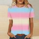 thumbnail image 1 of Xuyuer Womens Casual Tops Crewneck Short Sleeve T Shirts Fashion Outfits 2026 Spring Summer Shirts Women's Fashionable Casual Loose Round Neck Short Sleeved T-shirt Top, 1 of 7