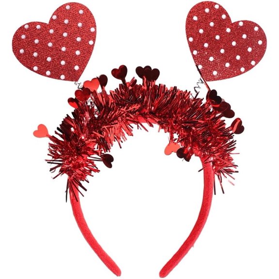 Valentine's Day Headbands Hairbands Glitter Hair Hoop Heat Bopper for Hair Accessories Party Favor