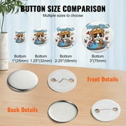BENTISM 1.25 32mm Button Badge Parts Supplies for Button Maker Machine 500 Sets