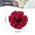 thumbnail image 2 of Uxcell Silk Satin Flower Brooch Pin Large Peony Floral Lapel Pin for Women Burgundy, 2 of 7