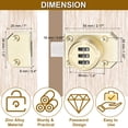 thumbnail image 2 of Combination Cabinet Lock, 3-Digit Password Cabinet Lock Zinc Alloy Mechanical Keyless Safety Door Latch, Gold, 2 of 7