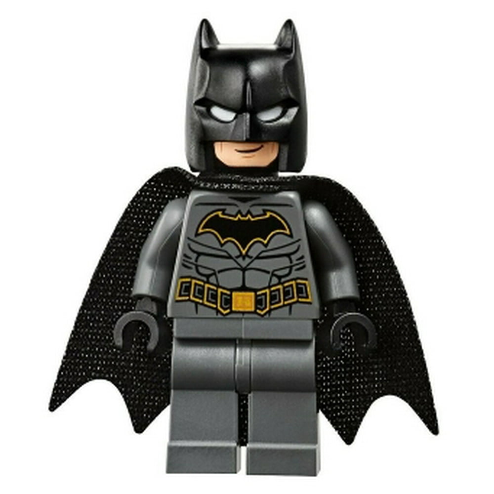 LEGO Batman - Dark Bluish Gray Suit with Gold Outline Belt and Crest, Mask and Cape (Type 3 Cowl