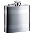 thumbnail image 1 of Duo Striped Two-Tone Stainless Steel Hip Flask - 8 oz, 1 of 1
