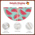 thumbnail image 4 of Daiia Watermelon Drawing Merry Christmas Tree Skirt , Xmas Large Lace-up Tree Skirt, Santa Snowflakes Rustic Home Decorations New Year Party Farmhouse Decor-36", 4 of 7
