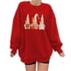thumbnail image 1 of Blusa holgada de manga larga con estampado de otoño para mujer, suéter informal con cuello redondo, Tops, sudadera Fridja  fjkfkj7176, 1 of 4
