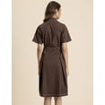 thumbnail image 4 of Moomaya Women's Shirt Dress, Short Sleeve Classic Collar Formal Cotton Dress, 4 of 8