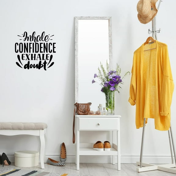 VWAQ Inhale Confidence Exhale Doubt Wall Art Decal Motivational Quote