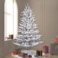 thumbnail image 2 of Vickerman K192475 7.5 ft. x 62 in. Flocked Stick Pine Artificial Christmas Tree with 920 PVC Tips, 2 of 3