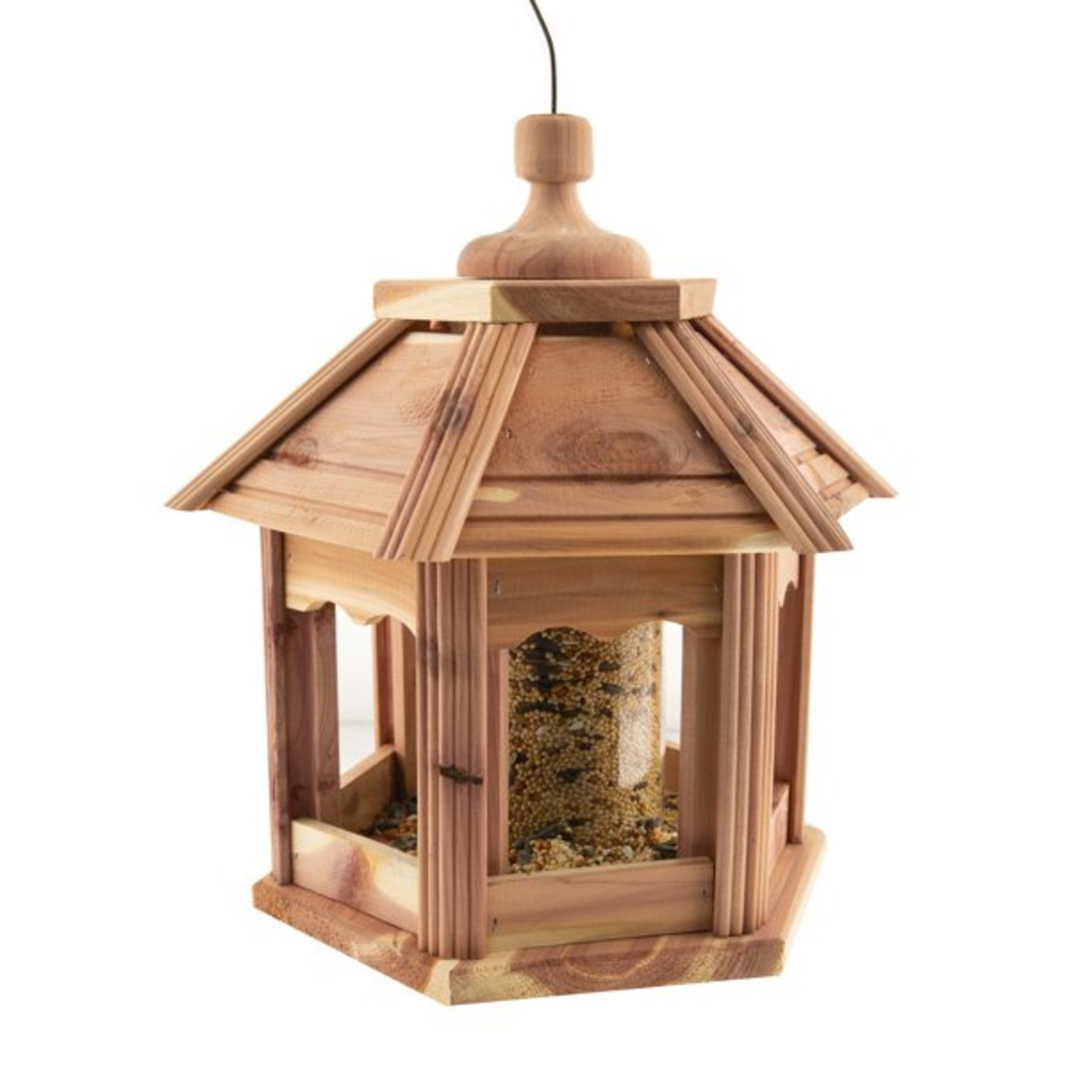 Pennington Cedar Gazebo Wild Bird Feeder, 3 lbs Capacity
