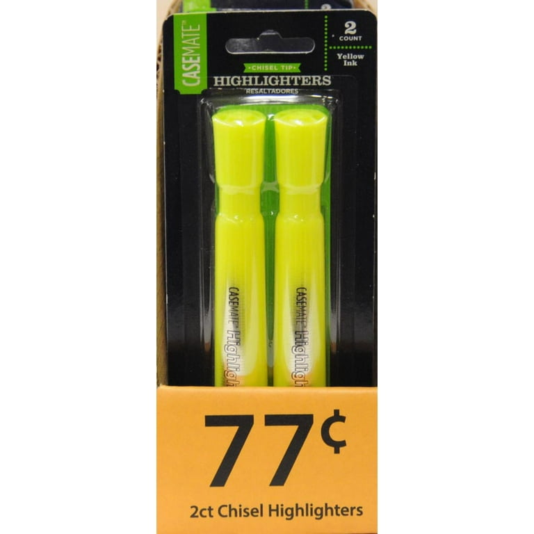 Max Pen Vivaline Mega Highlighter, Chisel Tip, Yellow, 2pk 