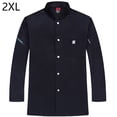thumbnail image 2 of CHEF UNIFORM Uniform Cocina de manga larga Delantal con bolsillos delanteros Butcher Professional Home Suministros Sweat Bands for Grill Restaurant Black XXL sidaley LF000324-04, 2 of 7