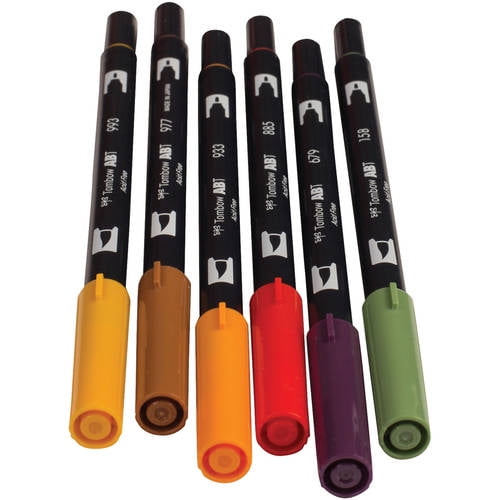 Tombow Dual Brush Pen Secondary Set of 6