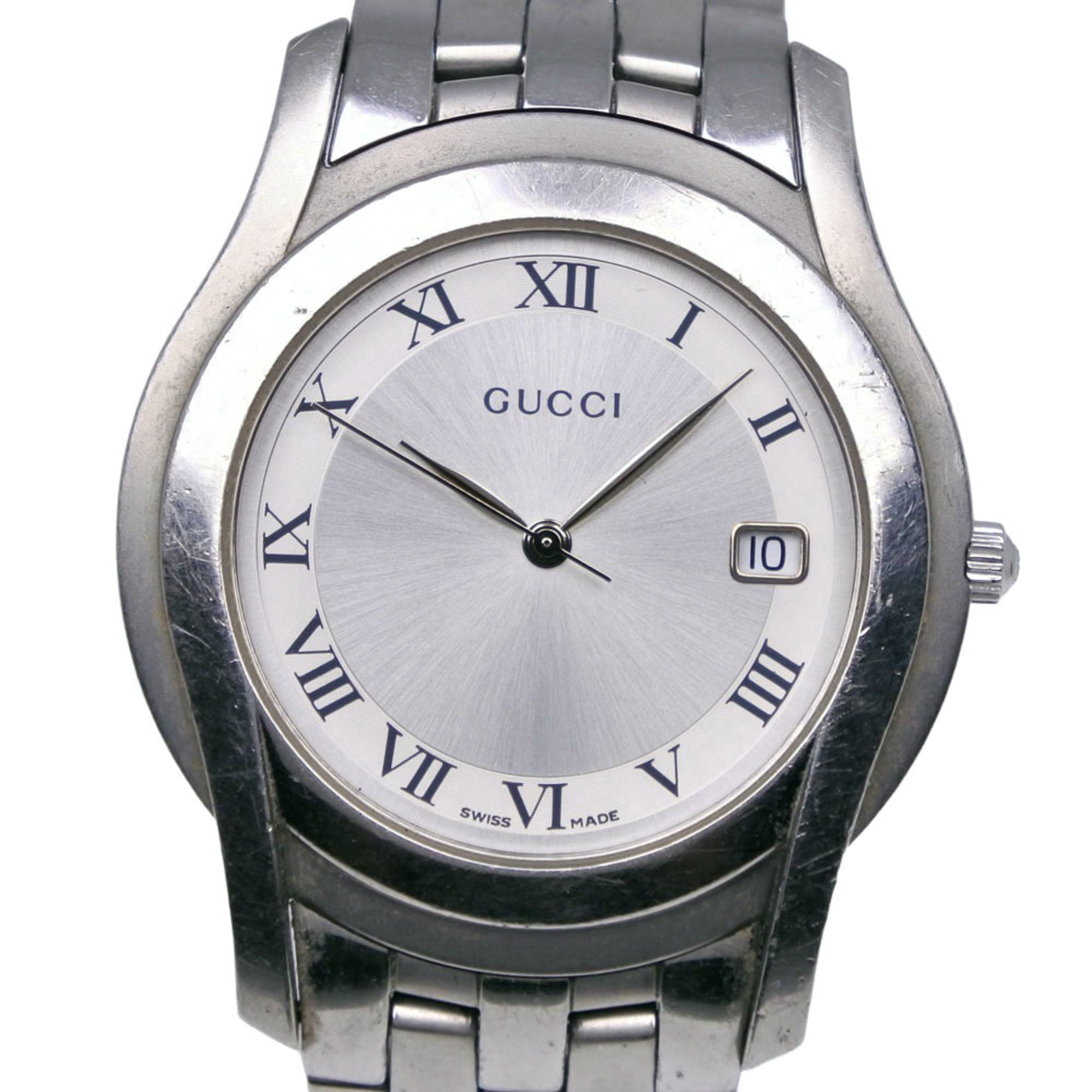GUCCI Watches 5500M Silver SilverDial Stainless Steel Quartz Analog displa... GUCCI Watches 5500L Stainless Steel/Stainless Steel Silver  main image 3