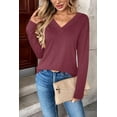 thumbnail image 2 of Zeagoo Long Sleeve Tops Women Printed Dressy Casual V Neck T-shirts Basics Blouse Fall and Spring Wear Trendy Clothes, 2 of 5