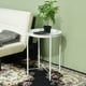 thumbnail image 4 of Mesa Lateral FurnitureR Mesa de Centro Blanca con Bandeja Auxiliar Metal Moderno, 4 of 6