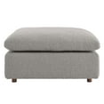 thumbnail image 4 of Modway Commix Upholstered Boucle Fabric & Solid Wood Ottoman in Light Gray, 4 of 8