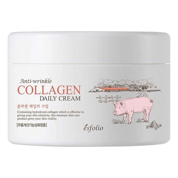 Esfolio AntiWrinkle Collagen Daily Cream, moisturizer for winter, for all skin, 6.76oz 200ml