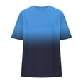 thumbnail image 7 of WRKEKC Plus Size Womens Tops Summer Crew Neck Short Sleeve Gradient Color Comfortable Versatile Everyday Layering Basic T-Shirts for Women, 7 of 7