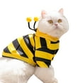 thumbnail image 2 of Sudadera con capucha para gato, elegante y adorable disfraz de otoño e invierno para gatos, gatitos, cachorros, clásico disfraz de abeja M (peso recomendado: 2,5-4 kg/5,5-8,8 kg), 2 of 12