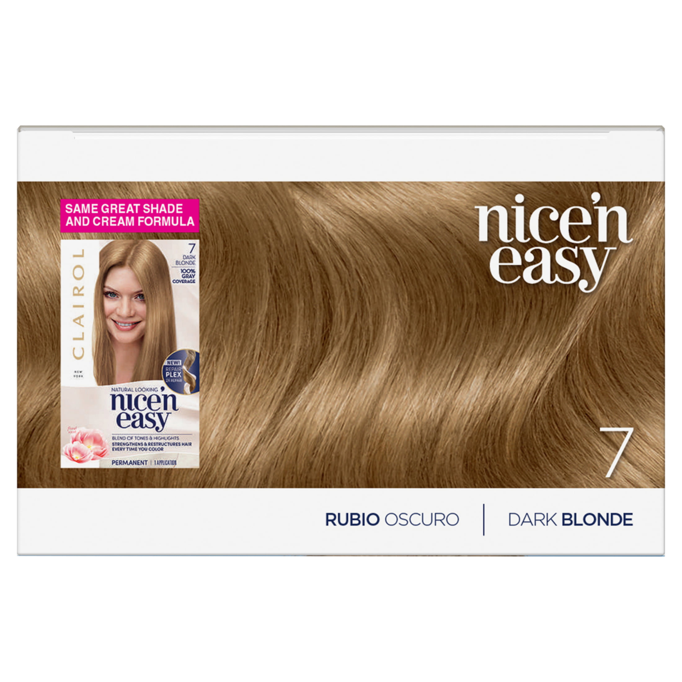 Clairol Nice'n Easy Permanent Hair Color Creme, 7 Dark Blonde, 1  Application, Hair Dye 