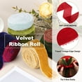 thumbnail image 3 of Uxcell Ruban en Velours 2 Pouces, 2 Rouleaux 6 Yards Frange Effilochée pour Emballage Cadeau et Invitations de Mariage, Rouge, 3 of 7