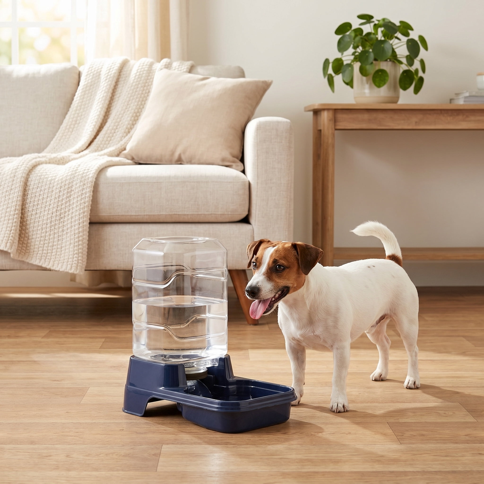 (3 pack) Vibrant Life 0.75 gal Gravity Waterer for Small Pets, Navy