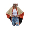 thumbnail image 1 of Mialoley Women Open Front Sweater, Color Block Batwing Sleeve Knit Cardigan, 1 of 8