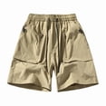 thumbnail image 3 of IhhxPro Men's Running Shorts Cargo Men with Multi-Pockets Elastic Waist Quick-Dry Summer Athletic Drawstring M-5XL, 3 of 6
