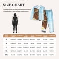 thumbnail image 6 of Kll Funny Cat Taking A Bath Print Women'S Long Sleeve Pajamas With Pants Sleepwear Loungewear 2 Set-Medium, 6 of 9