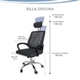 thumbnail image 4 of Silla de escritorio ejecutiva ergonómica reclinable marca Gravita, 4 of 7
