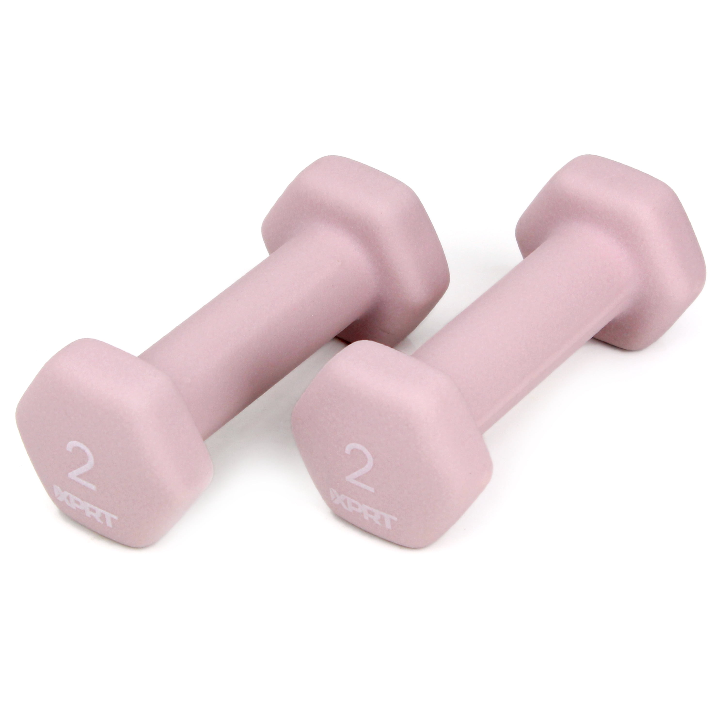 XPRT Fitness Neoprene Dumbbells Anti-Roll Hand Weight, 2 Lb., Pair