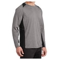thumbnail image 4 of Yellow Rooster Men's Long Sleeve Heather Colorblock Contender T-Shirt Vintage Heather/ Black XS, 4 of 6