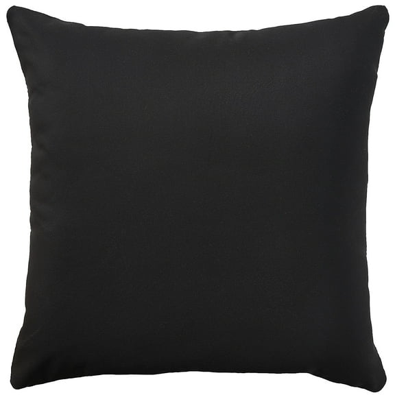 Mina Victory Aloha Solid Reversible 20" x 20" Indoor Outdoor Throw Pillow Black