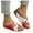 Red, variant on Women's Slide Sandals Fashion Casual Leather Cross Buckle Platform Wedge Slip on Dress Sandals for Women 2025