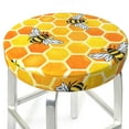 thumbnail image 3 of Naloa Honeycombs Round Bar Stool Cushion Cover 12-14 inch, Fits Kitchen, Office, Restaurant Chairs - 13 inch, 3 of 7