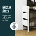thumbnail image 5 of 3 Step Ladder, Folding Step Stool with Wide Pedals, Compact Stepping Stool for Kitchen, Sturdy Steel Ladders with Anti-Slip Feet, Supports up to 330 lbs - White, 5 of 12