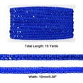 thumbnail image 2 of Unique Bargains 15 Yards 0.4 Inch Metallic Sequin Trim Sparkle Braid Sewing Ribbon, Dark Blue, 2 of 3