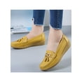 thumbnail image 6 of Rotosw Womens Loafers Round Toe Boat Shoes Flat Flats Nonslip Slip On Moccasins Work Casual Yellow 8.5, 6 of 8