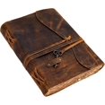 thumbnail image 3 of Vintage Leather Journal - Antique Handmade Leather Bound journal with deckle edge paper for Men And Women Diary, 3 of 4