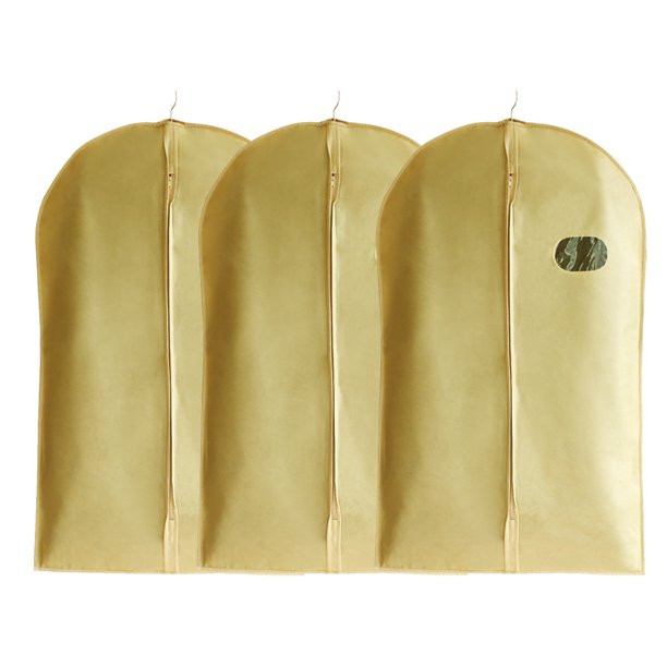 Juego de bolsas para ropa de 3 piezas 128x60cm bolsa para traje, bolsa para ropa, bolsa para ropa, bolsa para traje, vestido de noche