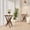 Raw Walnut, variant on Round End Table 24'' High Side Table with White Top & Cross Legs, Mid Century Modern Accent Bedside Table for Living Room, Balcony, Bedroom or Small Spaces, White Walnut