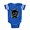 Royal Blue, variant on CafePress - Bl_Blue Black Cat - Cute Infant Baby Football Bodysuit