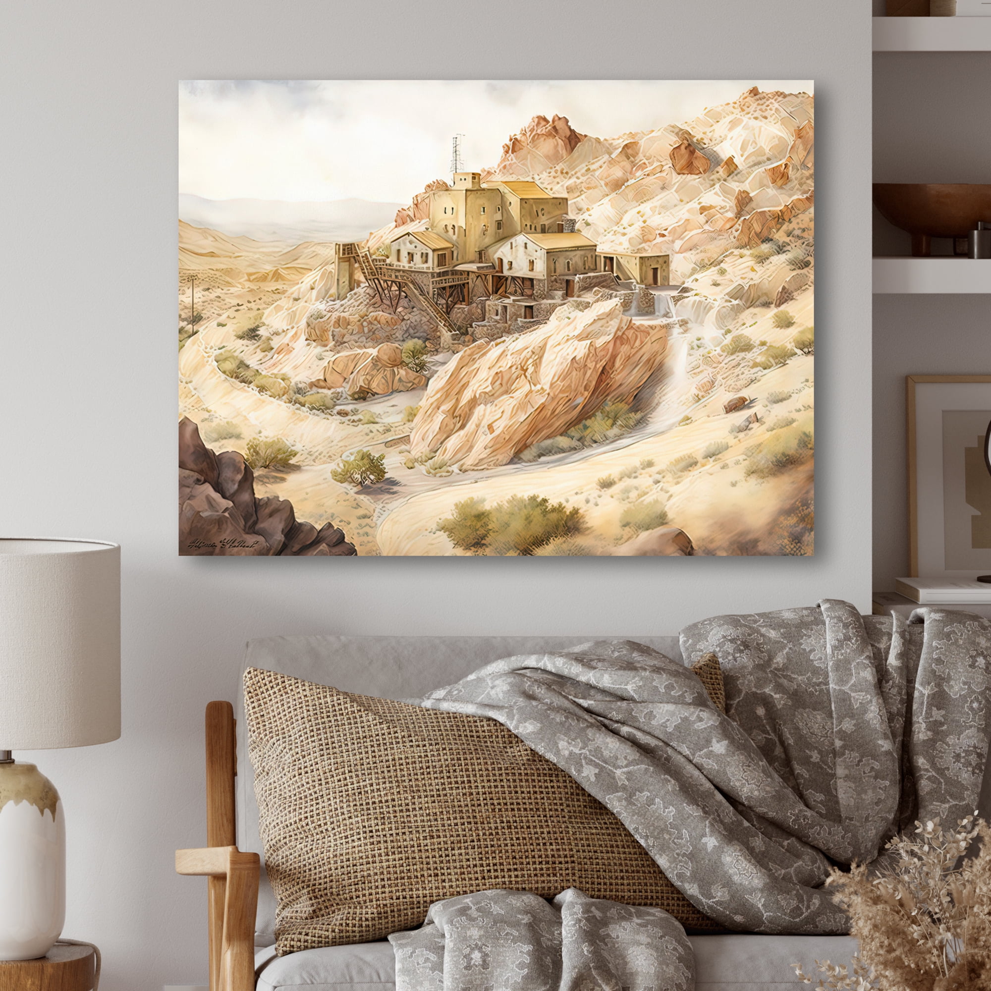 Designart Wild West Mine In Arizona IV Canvas Wall Art